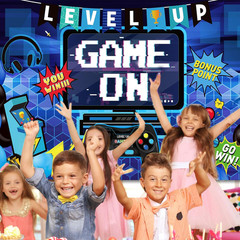 Video Game Party Decoration Video Gaming Photo Backdrop Background Birthday Phot