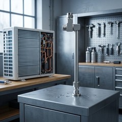Rotating Stainless Steel Nozzle for HVAC Ducts and Ventilation Systems