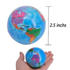 24 Pack Squeezable World Stress Balls for Kids Mini Earth Ball – Pressure Rel…