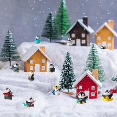 48 Pcs Mini Penguin Figurines Bulk Cute Miniature Penguin Figurines Collection