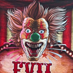 Evil Circus Backdrop Party Photography Birthday Scary Clown Fright Fest Hallowee