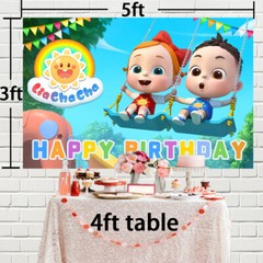LiaChaCha Party Supplies Birthday Decoration Poster Backdrop Banner 5x3ft