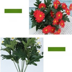 35cm Artificial Daisy Bouquet with Flexible Wire Stems for Home Office Garden