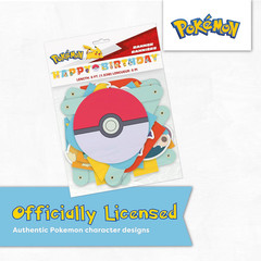 Pokemon Birthday Decorations Party Supplies for 16 – Officially Licensed Banner,