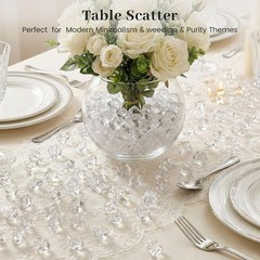 Crystal Clear 150PCS Fake Diamonds – Ideal for Vase Stabilizing & Table Scatter