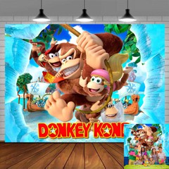 Donkey Kong Party Supplies Birthday Decorations Photo Backdrop Children 7x5ft