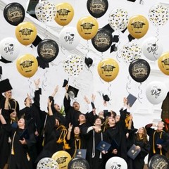 75 Pack Graduation Party Decorations Balloons Set – 12 Inch Black Gold Gradua…