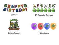 Ninja Turtles Birthday Party Supplies，Ninja Turtles Birthday Party Decorate Set