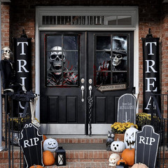 Halloween Decorations Blood Skeletons Scary Horror Window Poster 2PCS 32″ X 47″
