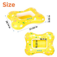 Inflatable Dog Float for Small & Medium Dogs, Pet Pool Raft, Durable PVC, Sta…