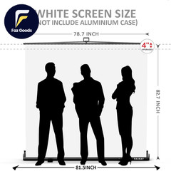 Wider Style 78.7 X 82.7In Large Collapsible White Backdrop Screen Portable NEW