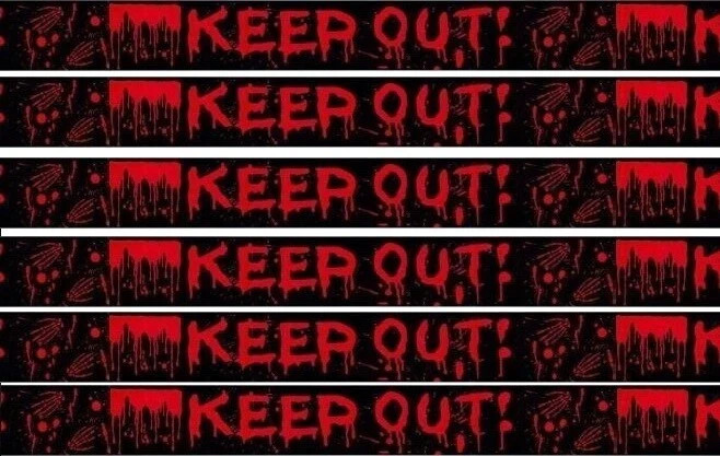 12m Halloween Keep Out Party Warning Tape Sign Decor Haunted Horror House Blood