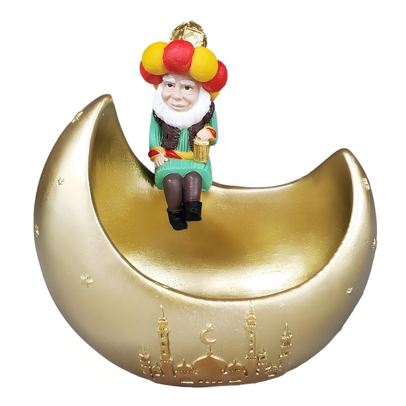 Ramadans Eid Home Decorations Middle Eastern Man Statues Jewelry Storage Box