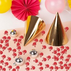 120 Table Tennis Confetti, Red Glitter Table Tennis Birthday Table Confetti, …