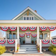1.5 x 3 FT Double-Sided American Flag Banner for Spectacular 4th of July Decor