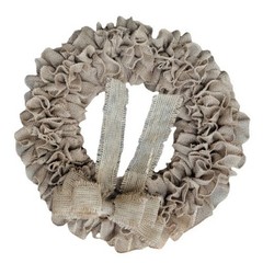 Rustic Burlap Wreath for Home Entryway Decor All Season Indoor Outdoor