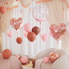 Anniversary Decorations for Bedroom, Valentines Day Balloons Kit Rose Gold Heart