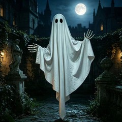 Halloween Scary Hanging Decoration Plastic Fabric Specters Figure For Atmosphere