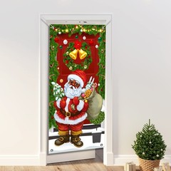 Christmas Decorations Santa Wreath Door Cover Xmas Winter Holiday Gift