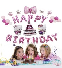 Hello Kitty Birthday Party Decorations Balloon Banner Cake Toppers Set US Seller