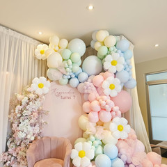 Pastel Daisy Balloon Garland Kit for Spring Celebrations and Events
