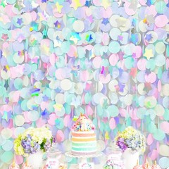 205Ft Pastel Party Decorations Circle Dot Backdrop Streamer Pastel Tissue Pol…