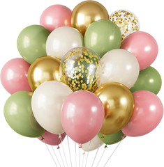 Red and Black Balloons Graduation Decorations Kit, White and Confetti Balloon 65