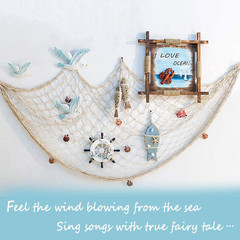 Natural Fishing Net Decor with Shells 79 Inch Beach Theme Decor for Party Home B