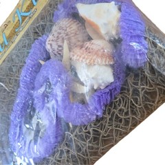 Nautical Luau/Beach Party Decoration Kit Purple Lei Garland Netting Seashells