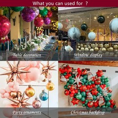 XXL 30in Christmas Ornaments 6 Count 76cm x 50cm Foil Balloon Christmas Baubl…