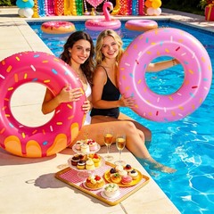 Inflatable Pool Rings 36/45in Jumbo Float Tubes for Summer Beach Parties