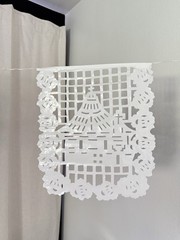 Virgen De Guadalupe Papel Picado Banners 3PACK Plastic Tricolor.