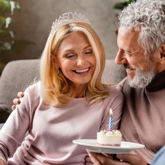 Elegant 50 & Fabulous Sash & Rhinestone Tiara Set for 50th Birthday Celebrations