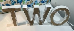 “Twotti Frutti” TWO Birthday Letters, Party Decor, 2nd Birthday, Handmade