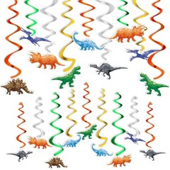 Dinosaur Party Decorations 24PCS Watercolor Hanging Swirls for Kids’ Birthdays