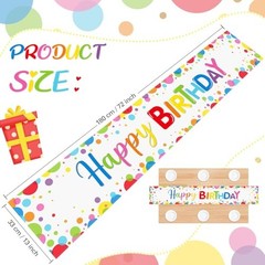 Pc Polka Dot Happy Birthday Table Runner3 x 7Inches Happy Birthday Table 1
