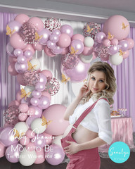 Soonlyn Butterfly Baby Shower Decorations 13Ft Pink Balloon Arch Kit with Butter