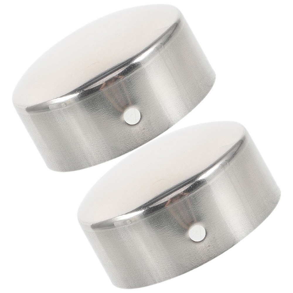2Pcs Silver Metal Handrail End Caps Durable Stainless Tube Protectors for Home