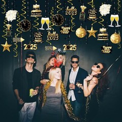 36 Pcs Happy New Year Decorations Hanging Swirls – Happy New Year Decorations 20