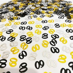 1500 PCS Gold Silver Black Number 60th Birthday Anniversary Table Decor