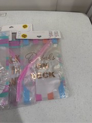 NEW Claire’s Drink On Deck Pastel Beach Cup Party Straws ~ 10 Total