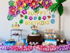 Delightful Moana Party Decoration Set – Banner and Topper for Kids’ Birthdays