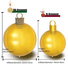 XXL 30in Christmas Ornaments 6 Count 76cm x 50cm Foil Balloon Christmas Baubl…