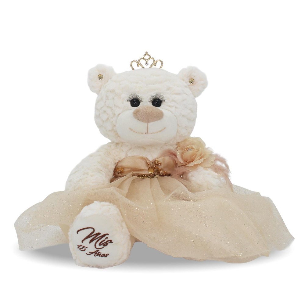 Classic Size Quinceañera Bear Elegant Dress Gift Keepsake 15 Años B14631-34G