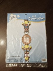 It’s Tiki Time 3-Panel Unfolder Wall Decoration by Hallmark, 3¼ Ft Tall Unfolded