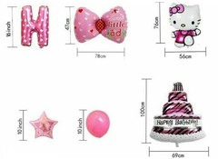 Hello Kitty Birthday Party Decorations Pink Balloon Banner Cake Toppers