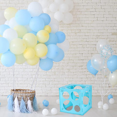 14 Holes Balloon Sizer Box Cube, Blue Plastic Balloon Measurement Box, Collapsib