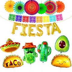 , Fiesta Party Decorations – 20 Pcs Mexican Party Decoration Kit with Taco Ba…