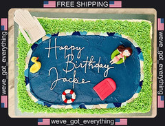 8 Piece Hawaiian Beach Cake Decorations for Summer Parties