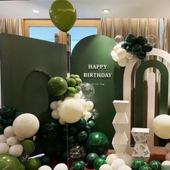 Green Black White Metallic Gold Balloons Garland Arch Kit, 146 Pcs Lime Dark …